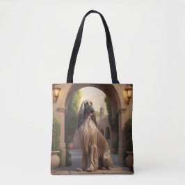 Afghan Hound Elegant Tote Bag Tygkasse