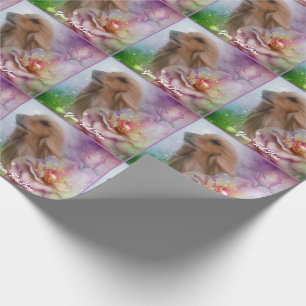 Afghan Hound Fantasy Flower Personlig Presentpapper