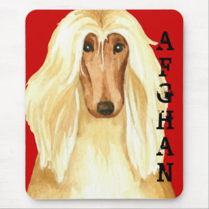 Afghan Hound Färg Block Musmatta