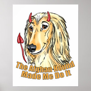 Afghan Hound fick mig att göra det Poster