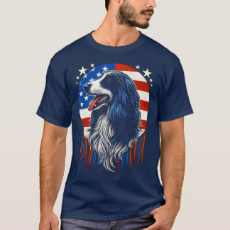 Afghan Hound FLAGGA Usa Hund älskare Funny T Shirt