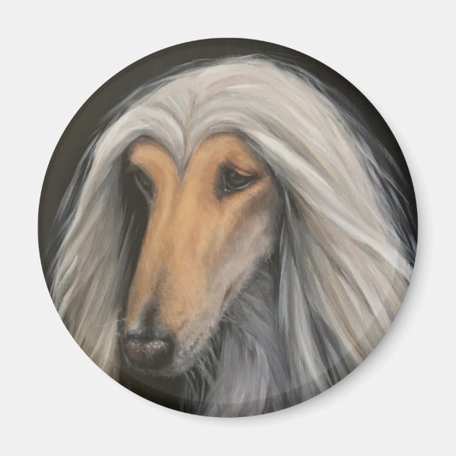 Afghan Hound-gåva Magnet (Framsidan)