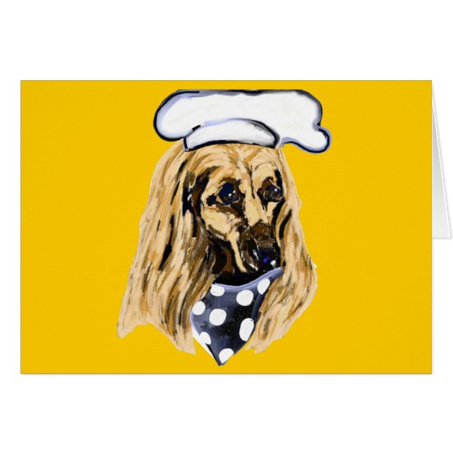 AFGHAN HOUND HÄLSNINGSKORT (Framsidan Horizontal)