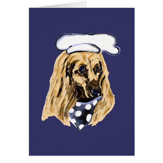 AFGHAN HOUND HÄLSNINGSKORT (Framsidan)