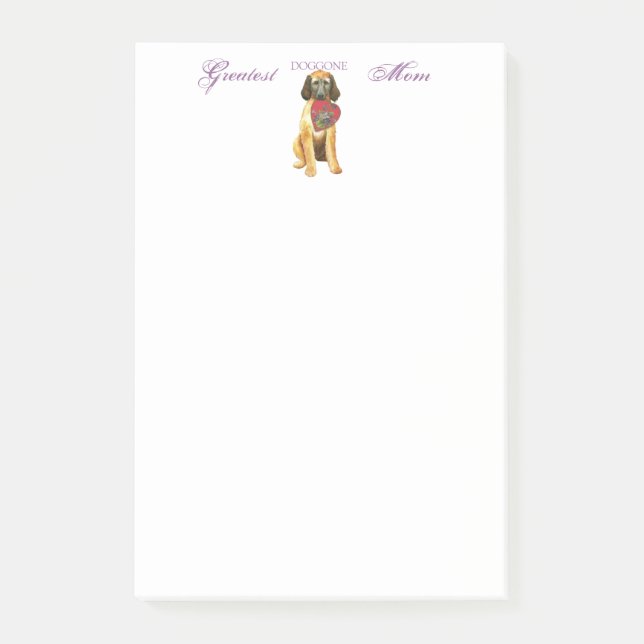 Afghan Hound Heart Mamma Post-it Block (Framsida)