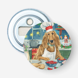 Afghan Hound Helgdag Baking: Festive God jul Flasköppnare
