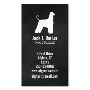 Afghan Hound Hund aveln Silhouette Magnetiska Visitkort