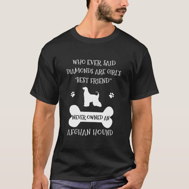 Afghan Hound Hund Best Friend T Shirt (Framsida)