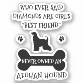 Afghan Hound Hund Best Friend Vinyl Klistermärken