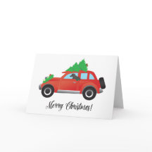 Afghan Hound Hund - Bilen med Julgran överst