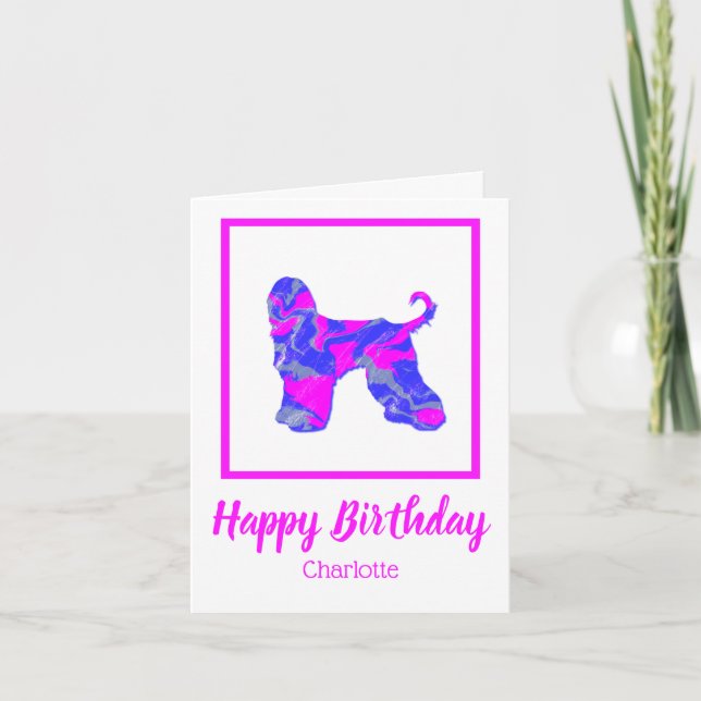 Afghan Hound Hund Funny Birthday Kort (Framsida)