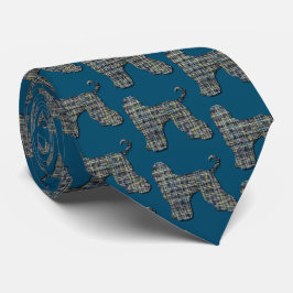 Afghan Hound Hund Gult & Black Grid Cute Blue Slips