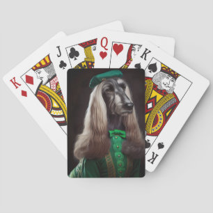 afghan hound hund i St. Patrick Dress Casinokort
