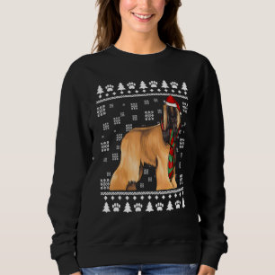 Afghan Hound Hund Julmössa Xmas Fjuligt Jul T Shirt