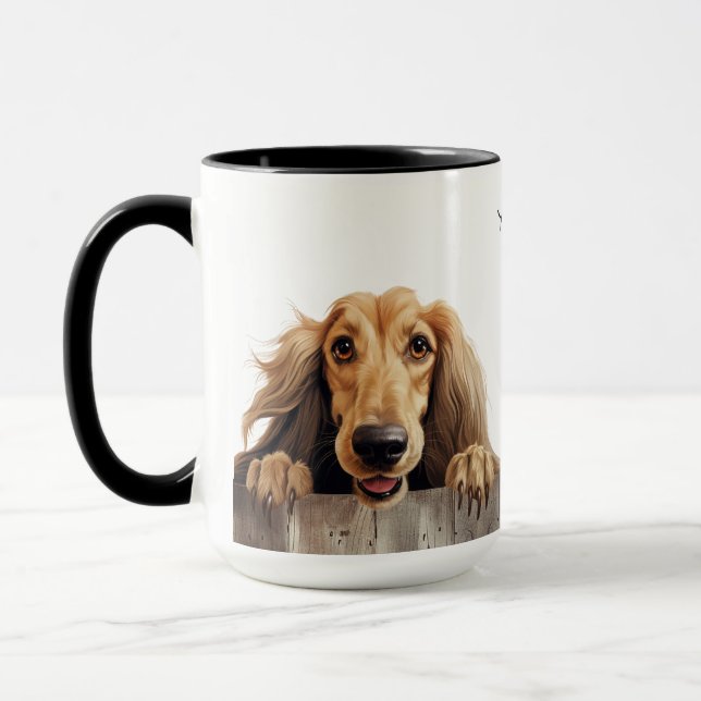 Afghan Hound Hund Mugg (Vänster)