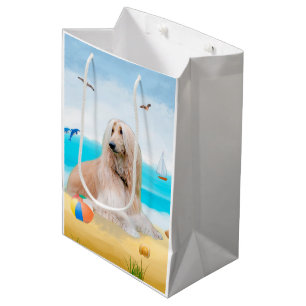Afghan Hound Hund on Beach