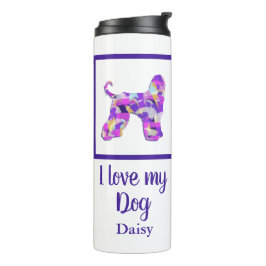 Afghan Hound Hund Silhouette Lila Rosa Y&B