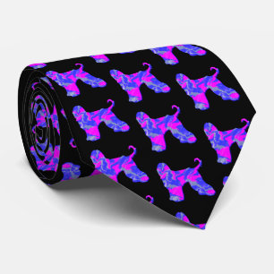 Afghan Hound Hund Silhouette Rosa & Blue Black Nac Slips