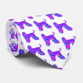 Afghan Hound Hund Silhouette Rosa & Blue White Nac Slips