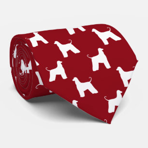 Afghan Hound Hund Silhouettes Mönster Red and Whit Slips