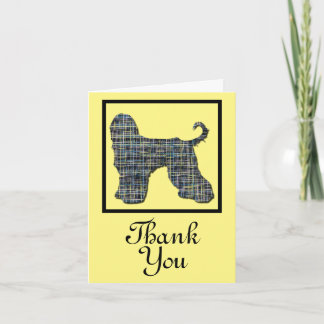 Afghan Hound Hund Tack Kort