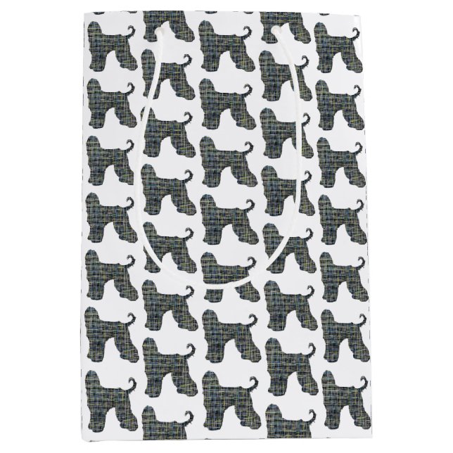 Afghan Hound Hund & Tass Silhouette Grid White (Framsidan)