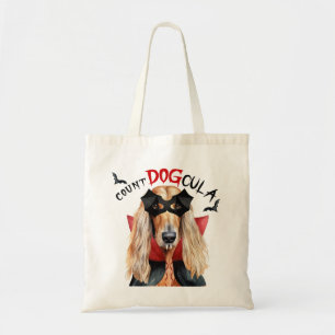 Afghan Hound Hund Vampire Bus eller godis Hallowee Tygkasse