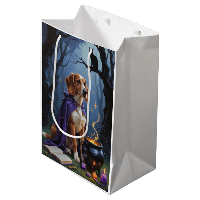Afghan Hound Hund Whimsical Halloween-målning (Framsidan Vinklad)