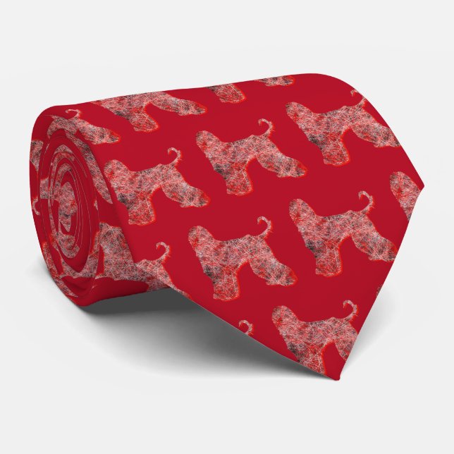 Afghan Hound jul Hund Silhouette Red Nacke Slips (Rullad)