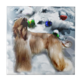 Afghan Hound-jul Kakelplatta