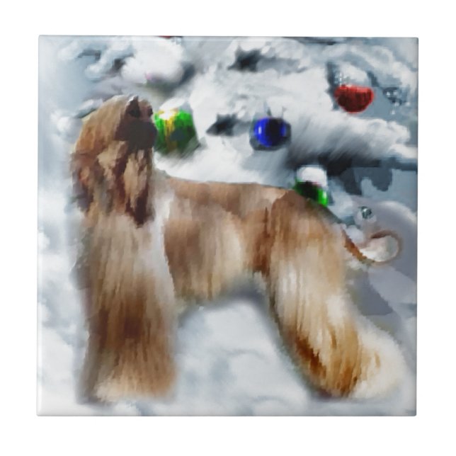 Afghan Hound-jul Kakelplatta (Framsidan)