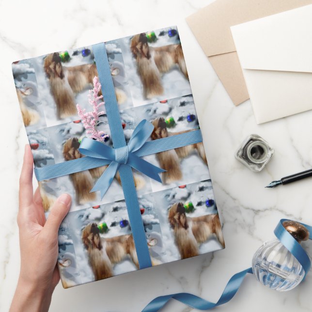 Afghan Hound-jul Presentpapper (Gifting)