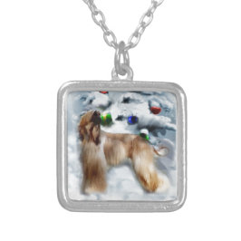 Afghan Hound-jul Silverpläterat Halsband