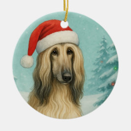 Afghan Hound Julgransprydnad Keramik