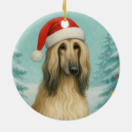 Afghan Hound Julgransprydnad Keramik