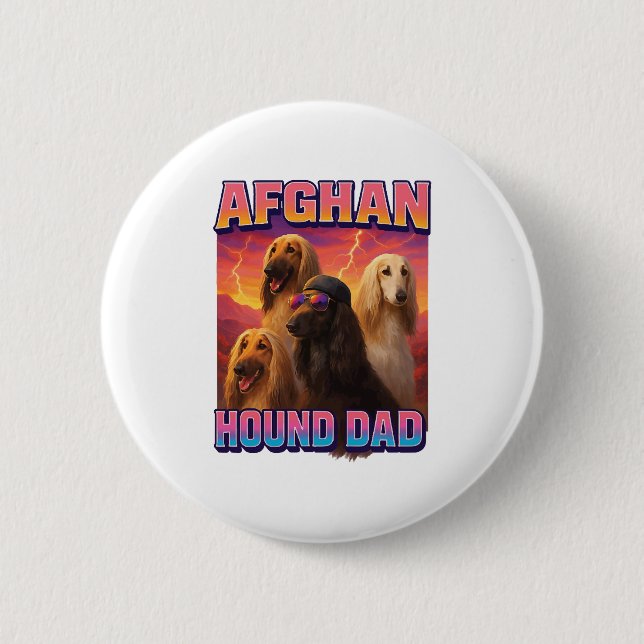 Afghan Hound Knapp (Framsida)