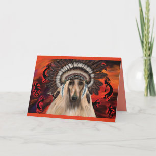 Afghan Hound Konst Kort