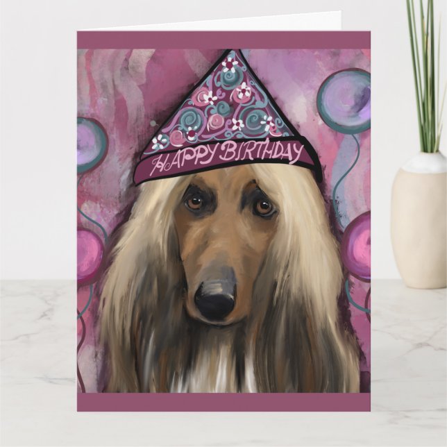 Afghan Hound Kort (Framsida)