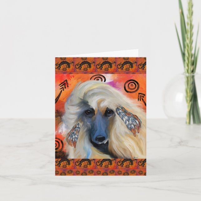 Afghan Hound Kort (Framsida)