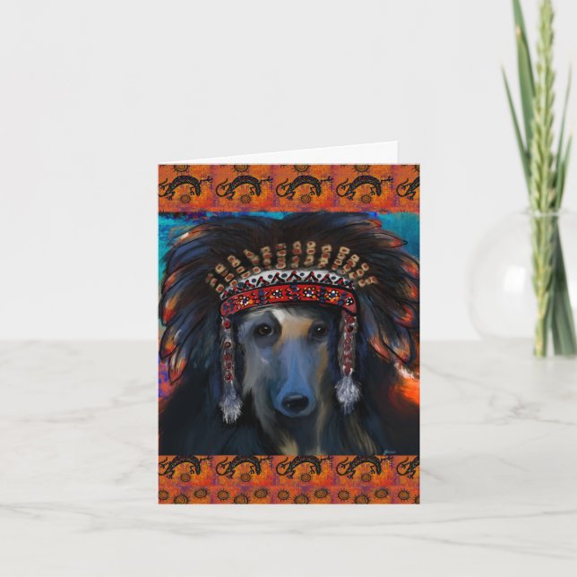 Afghan Hound Kort (Framsida)