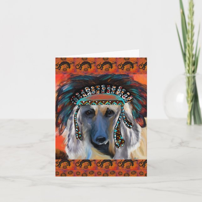 Afghan Hound Kort (Framsida)