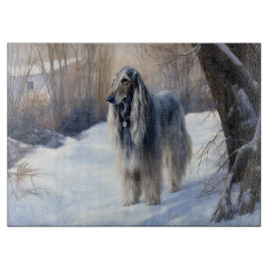 Afghan Hound Låt det snöa jul