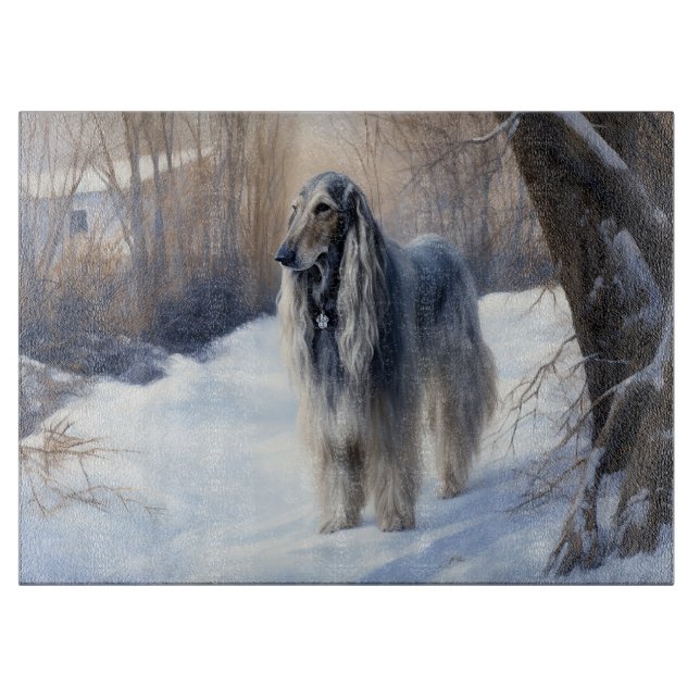 Afghan Hound Låt det snöa jul (Framsidan)