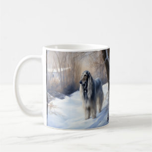 Afghan Hound Låt det snöa jul Kaffemugg