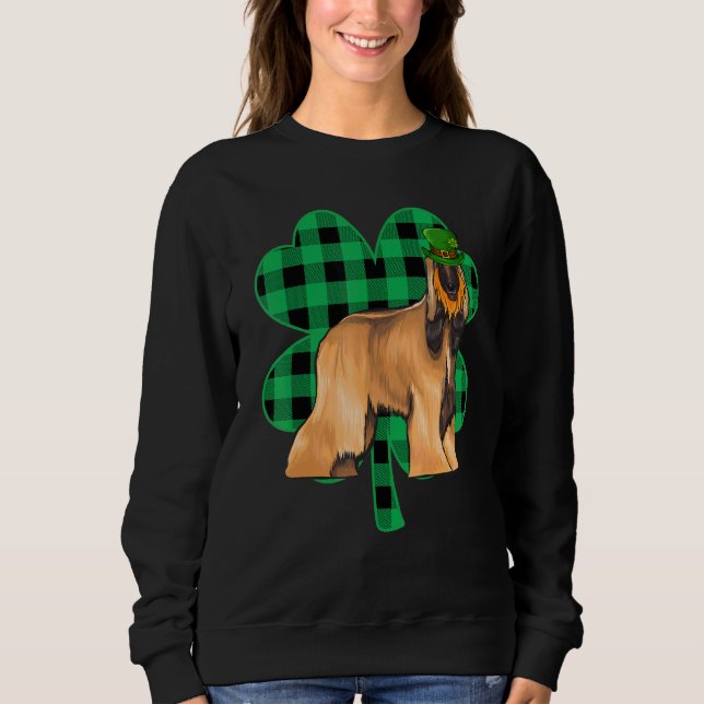 Afghan Hound Leprechaun St patricks day Lucky C T Shirt (Framsida)