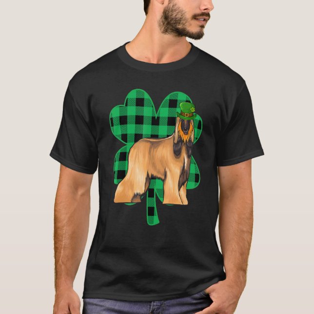 Afghan Hound Leprechaun St Patricks Day Lucky C T Shirt (Framsida)
