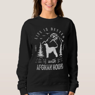 Afghan Hound Life Better Mamma Pappa Hund T Shirt