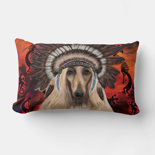 Afghan Hound Lumbarkudde (Framsida)