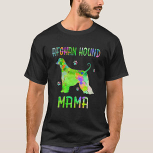 Afghan Hound Mamma Colorful Hund Mamma Älskare T Shirt