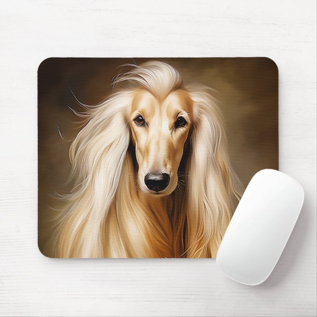 Afghan Hound Musmatta (Med mus)